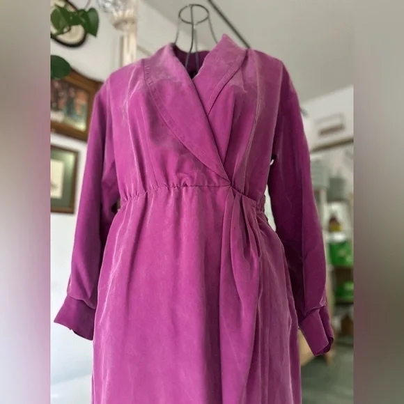 VINTAGE 80s, 100% silk gown, medium/8✨ - Picture 6 of 16